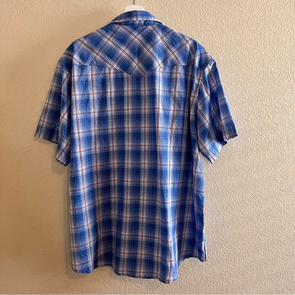 Wrangler Western Wear Snap Button Plaid Shirt Size 2XL NWT - Picture 6 of 7